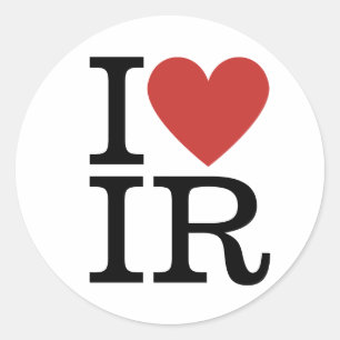 I ❤️ IR International Relations Students/Faculty Classic Round Sticker