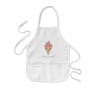 I is for Ice cream Kids Apron