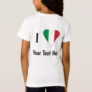 I (Italian Flag Heart Love) Your Text T-Shirt