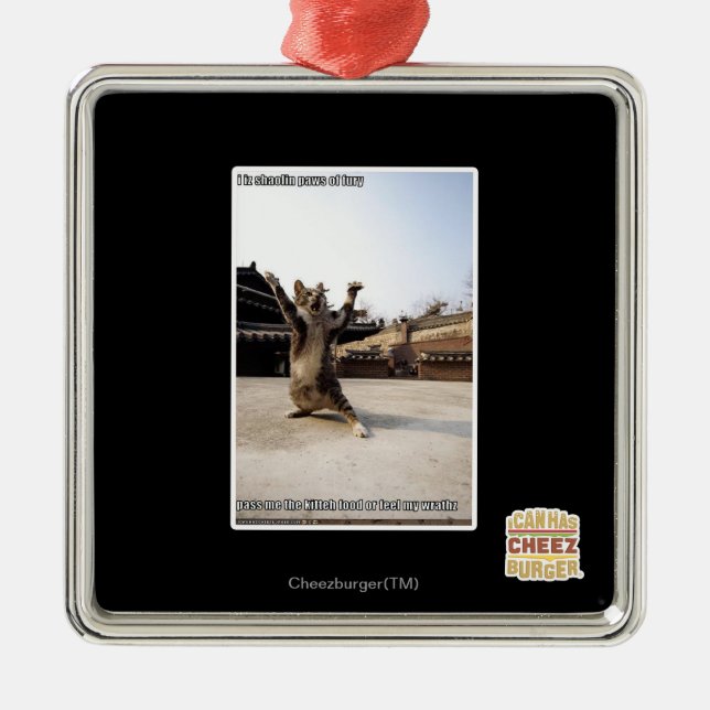 I iz shaolin paws of fury metal tree decoration (Front)