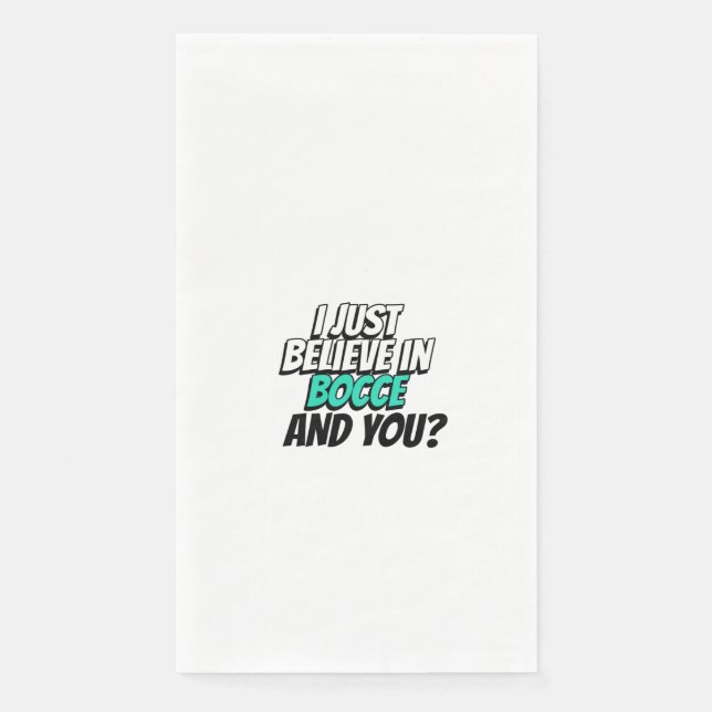 i just believe in bocce.and you napkin (Front)