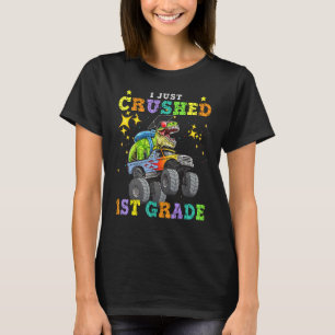 I Just Crush 1st Grade Dinosaur Rex Monster Truck T-Shirt
