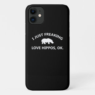 I Just Freaking Love Hippos Gift Case-Mate iPhone Case
