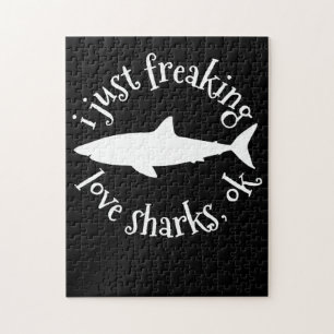 I Just Freaking Love Sharks,Ok - Shark Lover Gifts Jigsaw Puzzle