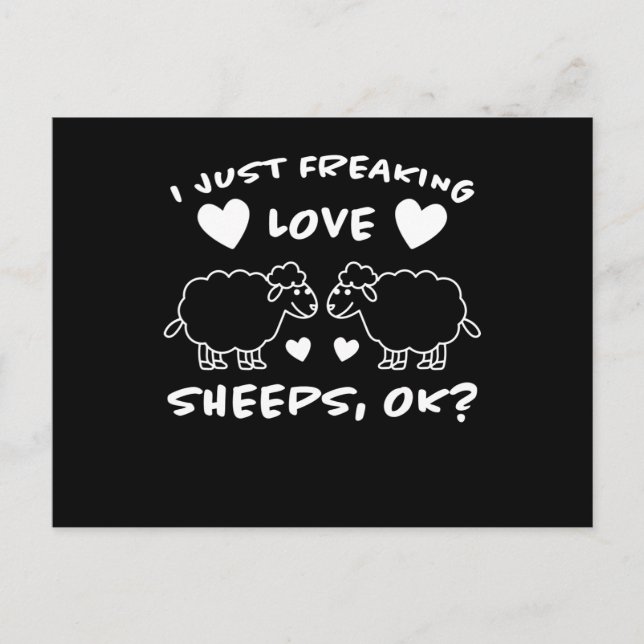 I Just Freaking Love Sheeps Sheep Lamb Farmer Gift Postcard (Front)