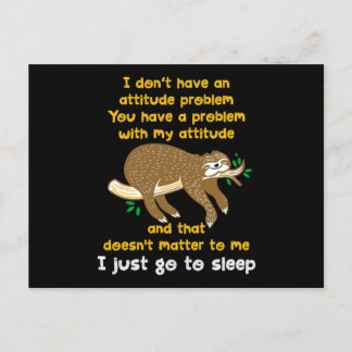 I Just Go To Sleep Sloth Postcard