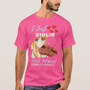 I Just Hearts Music And Anime Cute Music Notes Ani T-Shirt