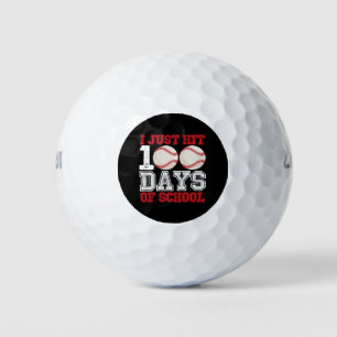 I Just Hit 100 Days of School Baseball Golf Balls