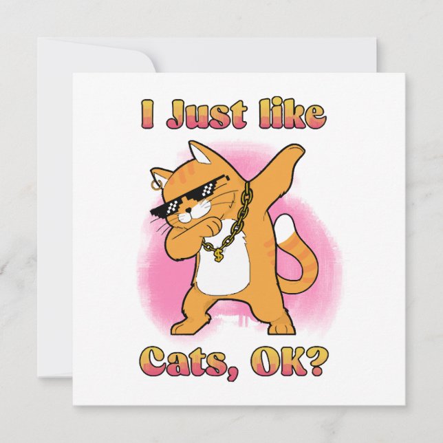 I Just Like Cats, OK Dabbing Cat (Front)