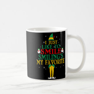 I Just Like To Smile Smiling's My Favorite Christm Coffee Mug
