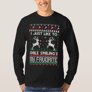 I Just Like To Smile Smiling's My Favorite Christm T-Shirt