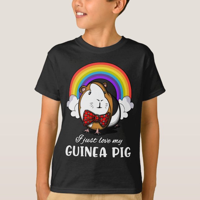 I Just Love My Guinea Pig Cute Cavy Pet T-Shirt (Front)