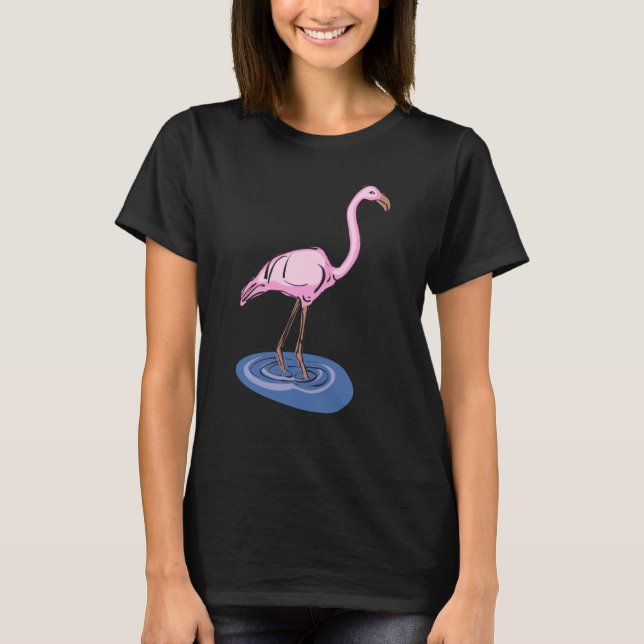 I Just Love Pink Flamingos OK Flamingo Fan T-Shirt (Front)