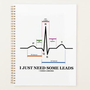 I Just Need Some Leads ECG EKG Medical Humour Planner