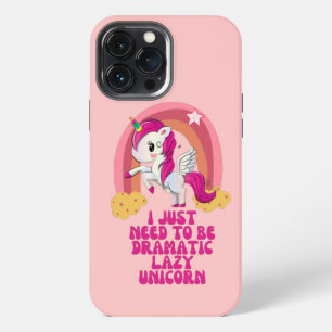 I just need to be dramatic lazy unicorn iPhone 13 pro max case