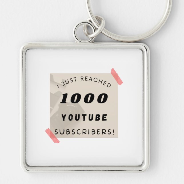 I just reached 1000 youtube subscribers. For Key Ring (Front)