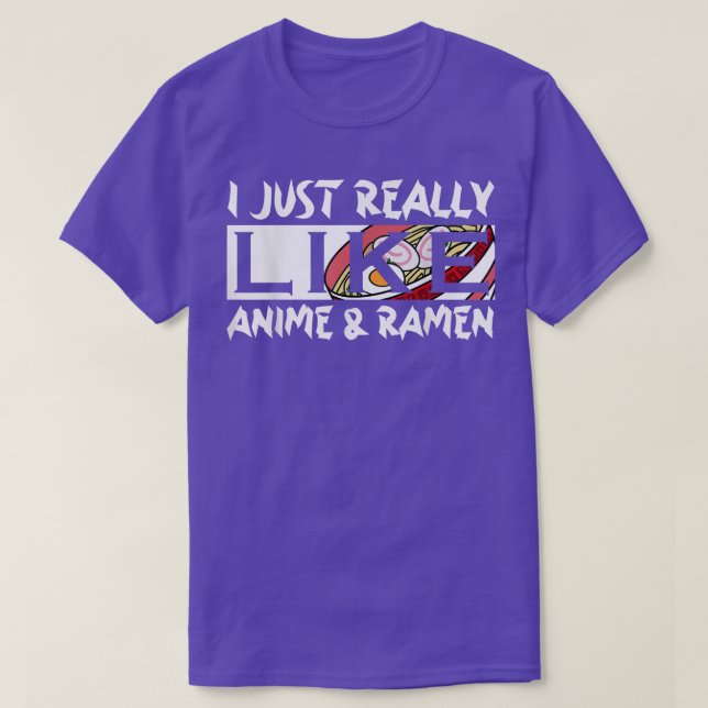 I Just Really Like Anime And Ramen Kawaii Manga 44 T-Shirt (Design Front)