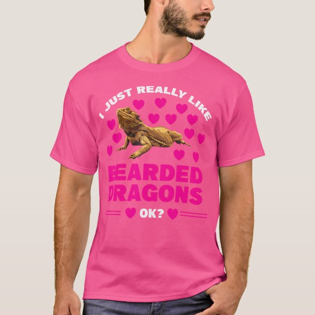 I Just Really Like Bearded Dragons Bearded Dragons T-Shirt (Front)