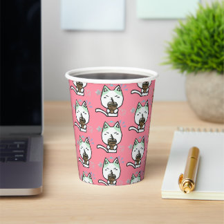 I Just Really Like Coffee Ok Cute Cat  Paper Cups