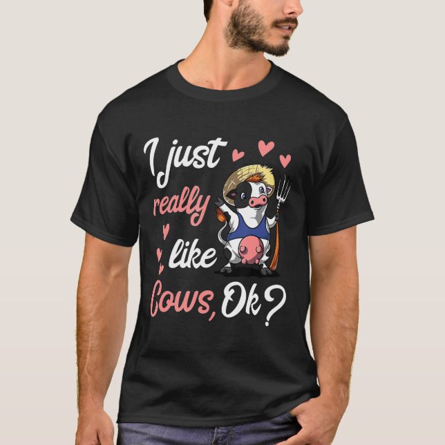 I Just Really Like Cowsok Cow Tee (Front)