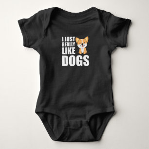I Just Really Like Dogs Sweet Corgi Dog Puppy Baby Bodysuit