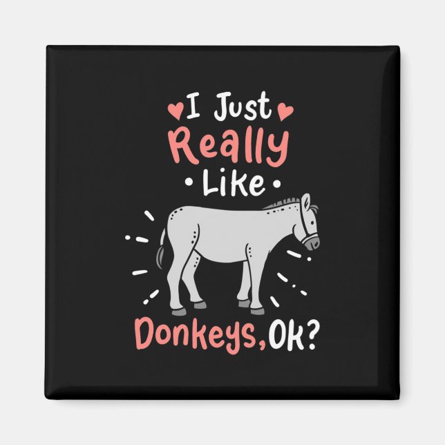 I Just Really Like Donkeys Magnet (Front)