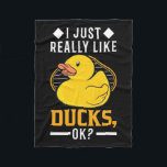 I Just Really Like Ducks Fleece Blanket<br><div class="desc">I Just Really Like Ducks</div>