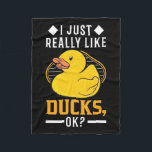 I Just Really Like Ducks Fleece Blanket<br><div class="desc">I Just Really Like Ducks</div>