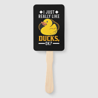 I Just Really Like Ducks Hand Fan