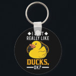 I Just Really Like Ducks Key Ring<br><div class="desc">I Just Really Like Ducks</div>