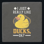 I Just Really Like Ducks Stone Coaster<br><div class="desc">I Just Really Like Ducks</div>