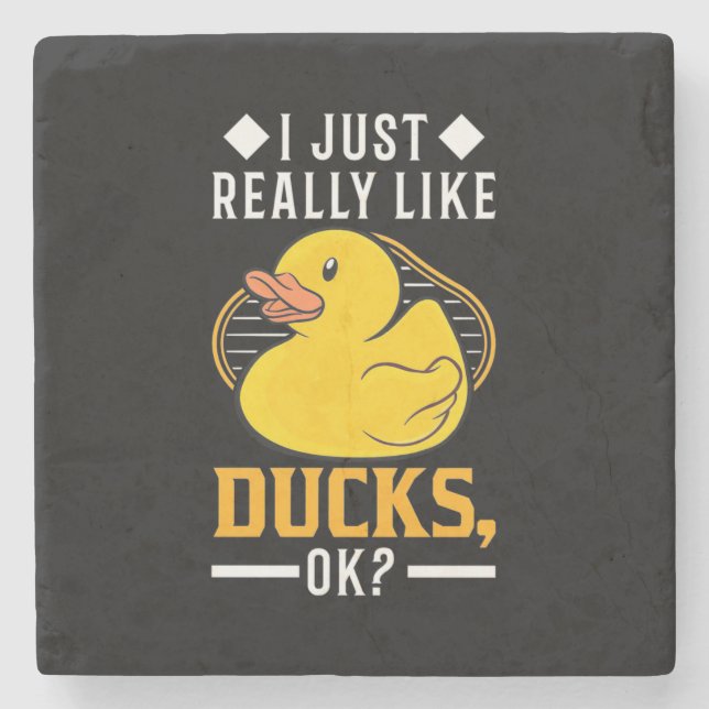 I Just Really Like Ducks Stone Coaster (Front)