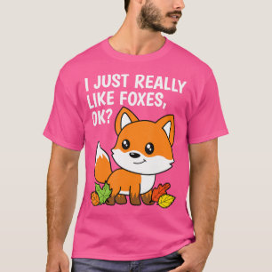 I Just Really Like Foxes Funny Fox Lover Boys Girl T-Shirt