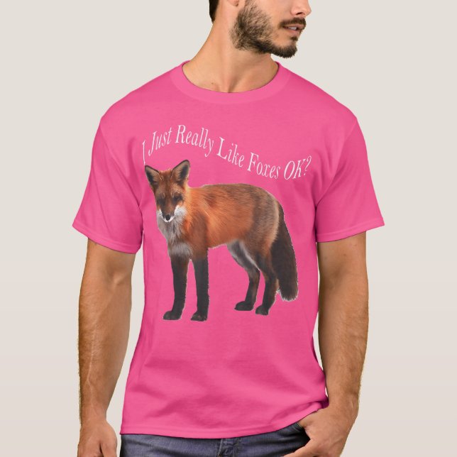 I Just Really Like Foxes Ok T-Shirt (Front)
