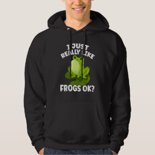 I Just Really Like Frogs Ok Kids Cute Frog Hoodie