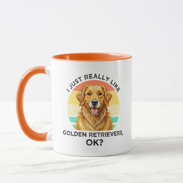 I Just Really Like Golden Retrievers, OK? Mug (Left)