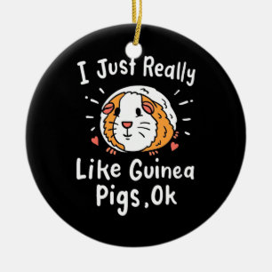 I Just Really Like Guinea Pigs Ceramic Tree Decoration