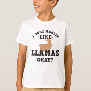 I Just Really Like Llamas Funny Quote T-Shirt