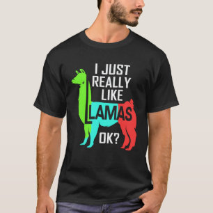 I Just Really Like Llamas Llama T-Shirt