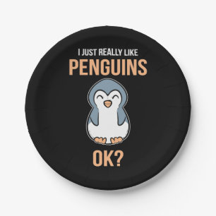 I Just Really Like Penguin Paper Plate