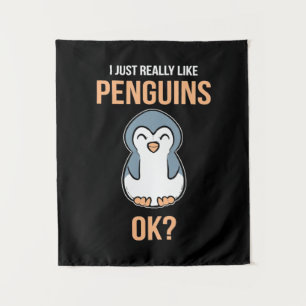 I Just Really Like Penguin Tapestry