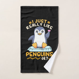 I Just Really Like Penguins Hand Towel