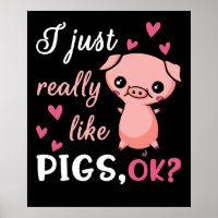 I Just Really Like Pigs Cute Farm Animal Pork