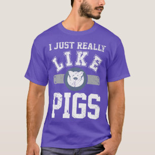 I Just Really Like Pigs Ok Funny Pig Men Athletic  T-Shirt