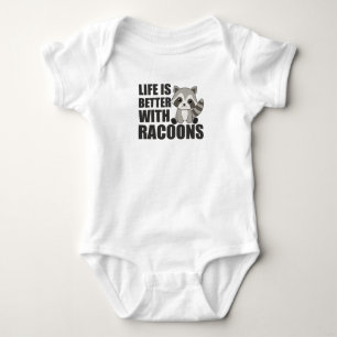 I Just Really Like Racoons Cute Racoon Baby Bodysuit