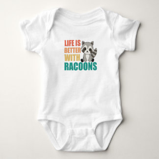 I Just Really Like Racoons Cute Racoon Baby Bodysuit