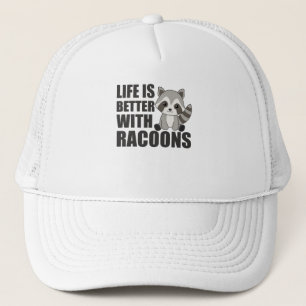 I Just Really Like Racoons Cute Racoon Trucker Hat