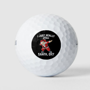 I Just Really Like Santa OK Family Christmas Golf Balls