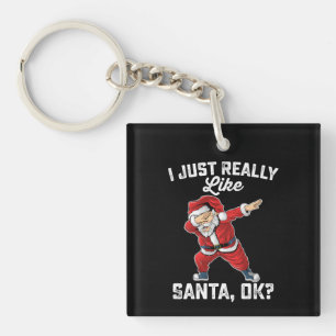 I Just Really Like Santa OK Family Christmas Key Ring