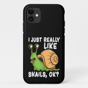 I Just Really Like Snails, Ok Funny Snail Lover Gi Case-Mate iPhone Case
